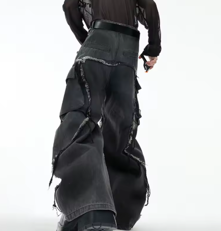 Ultra-Wide Shred Cargo Jeans