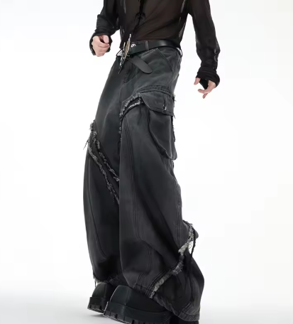 Ultra-Wide Shred Cargo Jeans