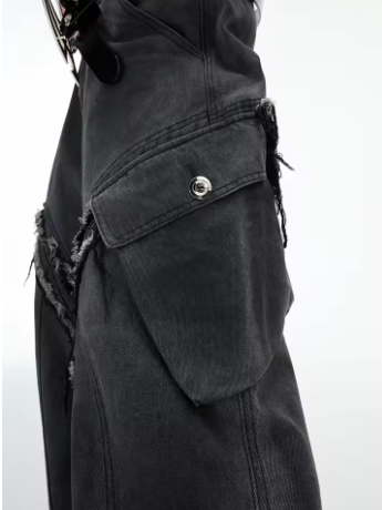 Ultra-Wide Shred Cargo Jeans