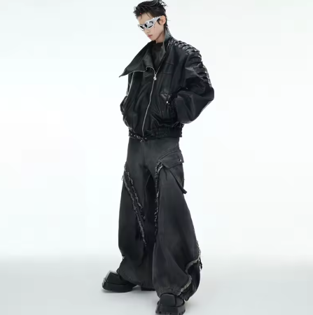 Ultra-Wide Shred Cargo Jeans